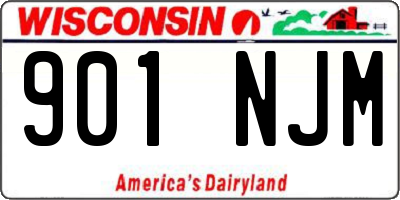 WI license plate 901NJM
