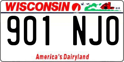 WI license plate 901NJO