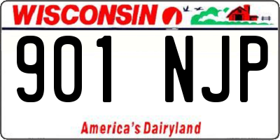 WI license plate 901NJP