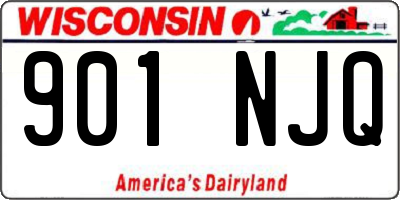 WI license plate 901NJQ