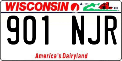 WI license plate 901NJR