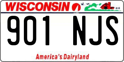 WI license plate 901NJS