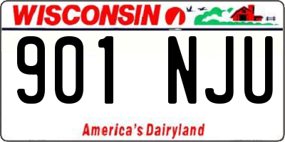 WI license plate 901NJU