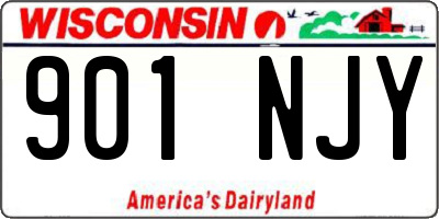 WI license plate 901NJY