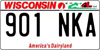 WI license plate 901NKA