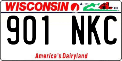 WI license plate 901NKC