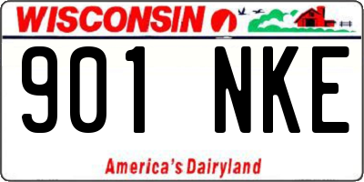 WI license plate 901NKE