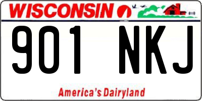 WI license plate 901NKJ