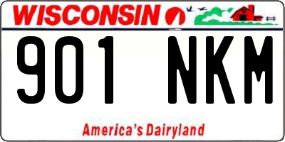 WI license plate 901NKM