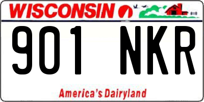 WI license plate 901NKR