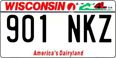 WI license plate 901NKZ