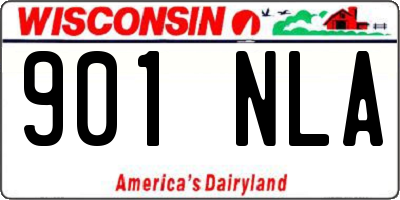 WI license plate 901NLA