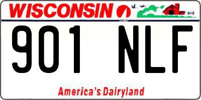 WI license plate 901NLF