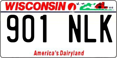 WI license plate 901NLK
