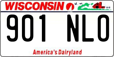 WI license plate 901NLO