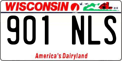 WI license plate 901NLS