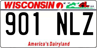 WI license plate 901NLZ