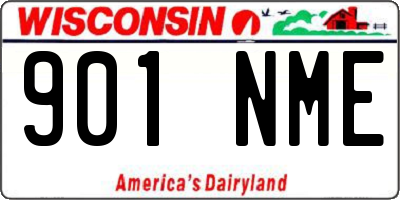 WI license plate 901NME