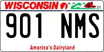 WI license plate 901NMS