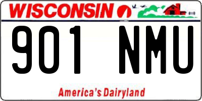 WI license plate 901NMU