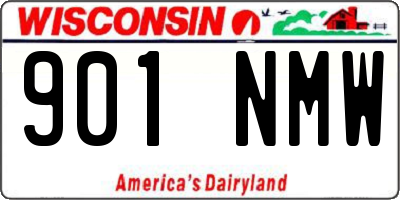 WI license plate 901NMW
