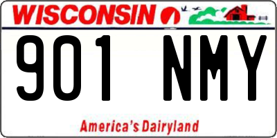 WI license plate 901NMY