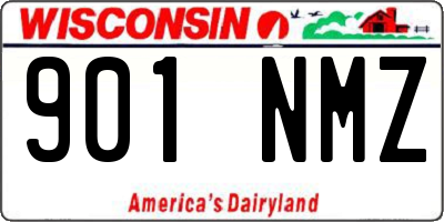 WI license plate 901NMZ