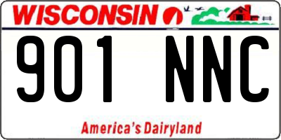 WI license plate 901NNC