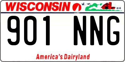 WI license plate 901NNG