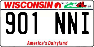 WI license plate 901NNI