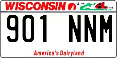 WI license plate 901NNM
