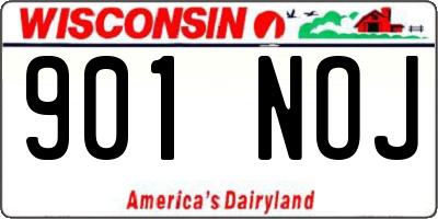 WI license plate 901NOJ