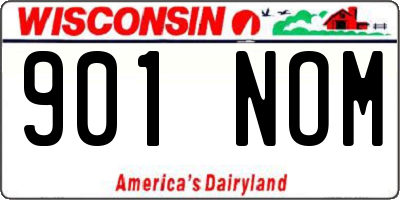 WI license plate 901NOM