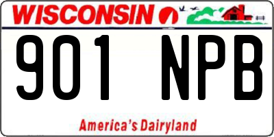 WI license plate 901NPB