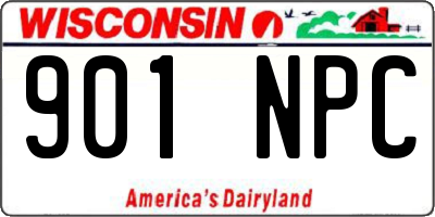 WI license plate 901NPC