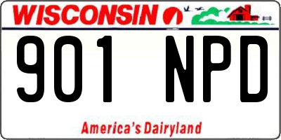 WI license plate 901NPD