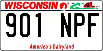 WI license plate 901NPF