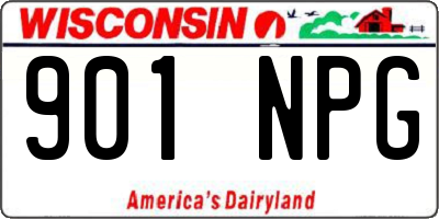 WI license plate 901NPG