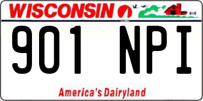 WI license plate 901NPI
