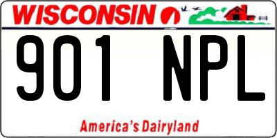 WI license plate 901NPL