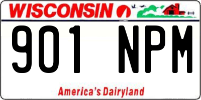 WI license plate 901NPM