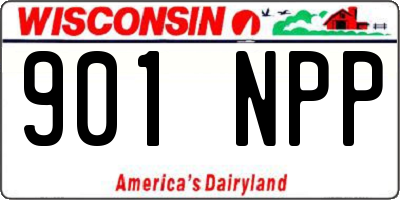 WI license plate 901NPP