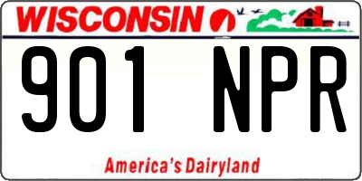 WI license plate 901NPR