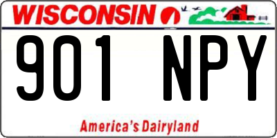 WI license plate 901NPY