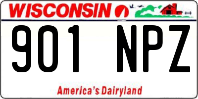 WI license plate 901NPZ