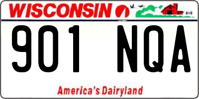 WI license plate 901NQA