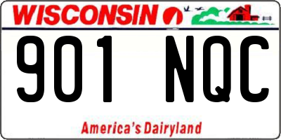 WI license plate 901NQC