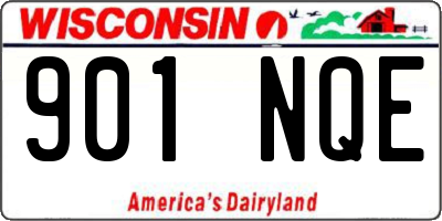 WI license plate 901NQE