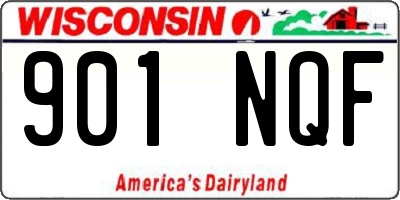 WI license plate 901NQF