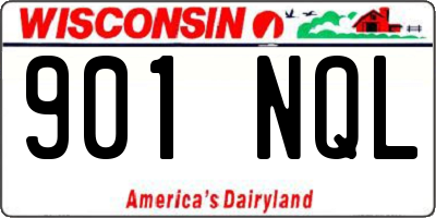 WI license plate 901NQL